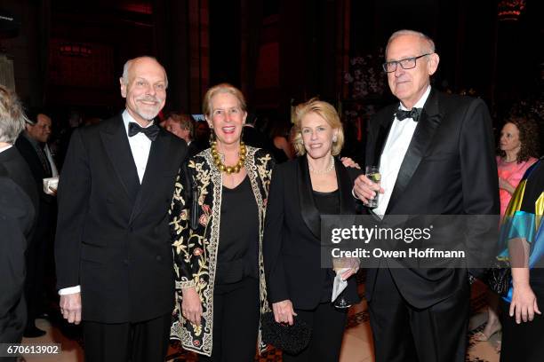 Bill Beekman, Bunny Beekman, Nick Drexel and Jackie Drexel attend LNHN Honours Geoffrey Bradfield and John Manice at Cipriani 42nd Street on April...