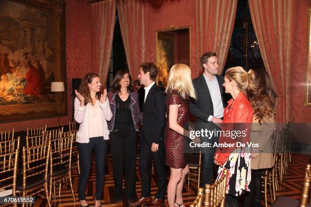 Clemence von Mueffling, Celine Mazieres, James G. Brooks, Jr., Jordan Phillips, Patrick Kirby, Patricia de Picciotto and Stephanie Kearney attend the...