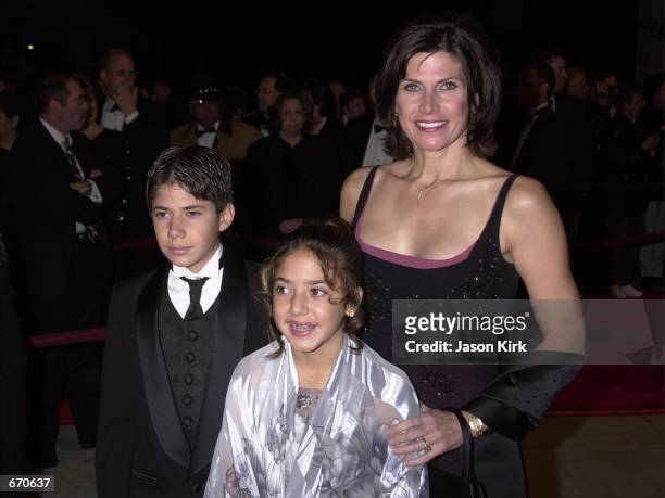 California Rep. Mary Bono , her daughter Chianna and her son Chesare arrive at the Palm Springs International Film Festival gala January 13, 2001 in...