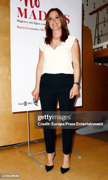 Mamen Mendizabal attends the presentation of the book 'No madres' on April 19, 2017 in Madrid, Spain.