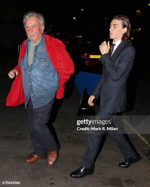 David Bailey and Sascha Bailey attend the 30th anniversary of Le Caprice Restaurant conjunction with the charity War Child, on October 4, 2011 in...