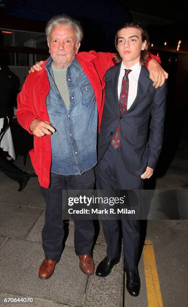 David Bailey and Sascha Bailey attend the 30th anniversary of Le Caprice Restaurant conjunction with the charity War Child, on October 4, 2011 in...