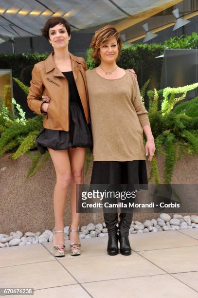 Micaela Ramazzotti, and Giovanna Mezzogiorno attend a photocall for 'La Tenerezza' on April 20, 2017 in Rome, Italy.