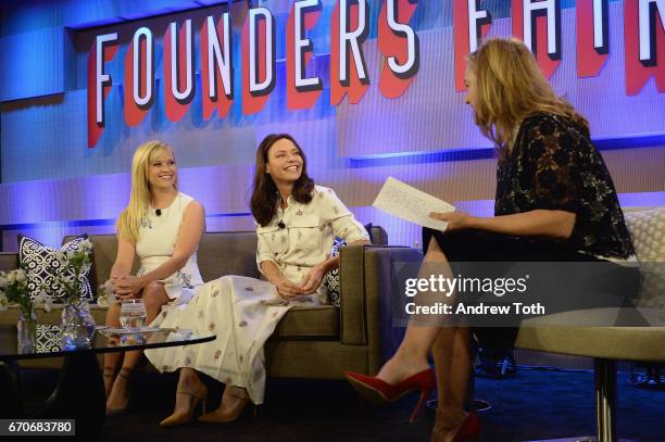 Actor and producer Reese Witherspoon, Founder of Forerunner Ventures Kirsten Green, and moderator, Vanity Fair Executive West Coast Editor Krista...