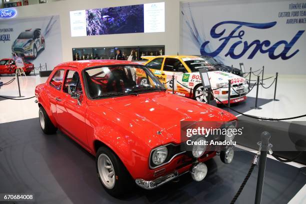 Model Ford Escort MK1 is being displayed during the Istanbul Autoshow 2017 at the TUYAP Fair and Convention Center in Istanbul, Turkey on April 20,...