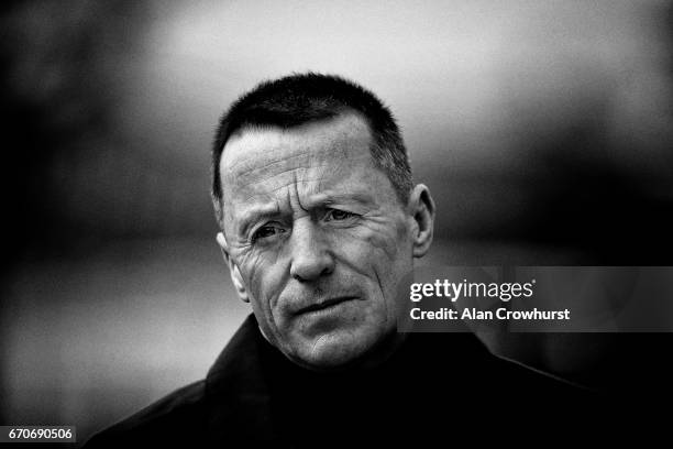 Kieren Fallon poses at Newmarket Racecourse on April 20, 2017 in Newmarket, England.