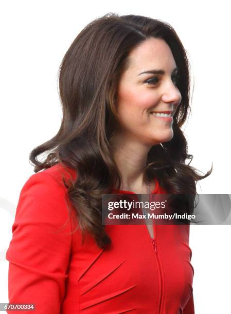 Catherine, Duchess of Cambridge attends the official opening of The Global Academy in support of Heads Together on April 20, 2017 in Hayes, England....