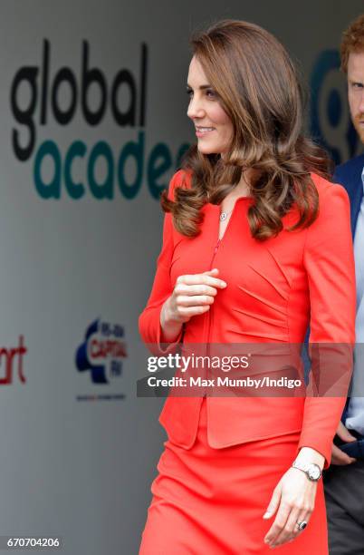 Catherine, Duchess of Cambridge attends the official opening of The Global Academy in support of Heads Together on April 20, 2017 in Hayes, England....