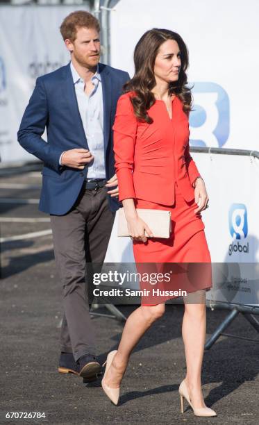 Catherine, Duchess of Cambridge and Prince Harry attend the official opening of The Global Academy in support of Heads Together at The Global Academy...