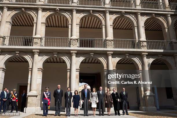 King Felipe VI of Spain , Queen Letizia of Spain , Spanish Culture Minister Inigo Mendez de Vigo , Spanish Vice President Soraya Saenz de Santamaria...