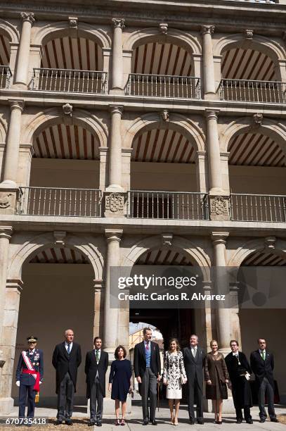 King Felipe VI of Spain , Queen Letizia of Spain , Spanish Culture Minister Inigo Mendez de Vigo , Spanish Vice President Soraya Saenz de Santamaria...