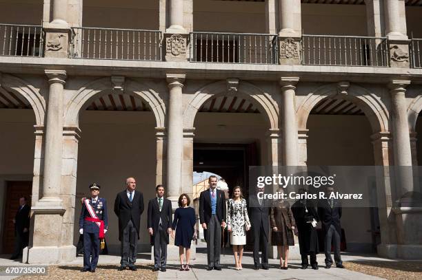 King Felipe VI of Spain , Queen Letizia of Spain , Spanish Culture Minister Inigo Mendez de Vigo , Spanish Vice President Soraya Saenz de Santamaria...