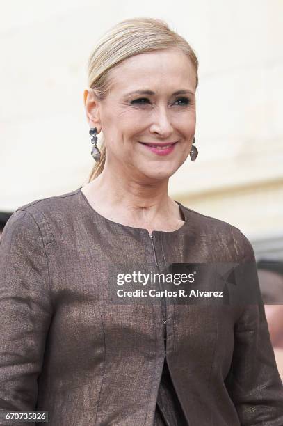 President of the Community of Madrid Cristina Cifuentes attends the 'Miguel de Cervantes 2016' Award, given to Spanish writer Eduardo Mendoza, at...