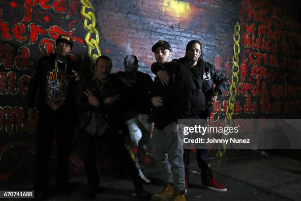 Krayzie Bone, Alberto Polo Cretara, Uncle Murda, Rah-C, and Bizzy Bone on set at the Bone Thugz N Harmony "Changed The Story" Video Shoot on April...