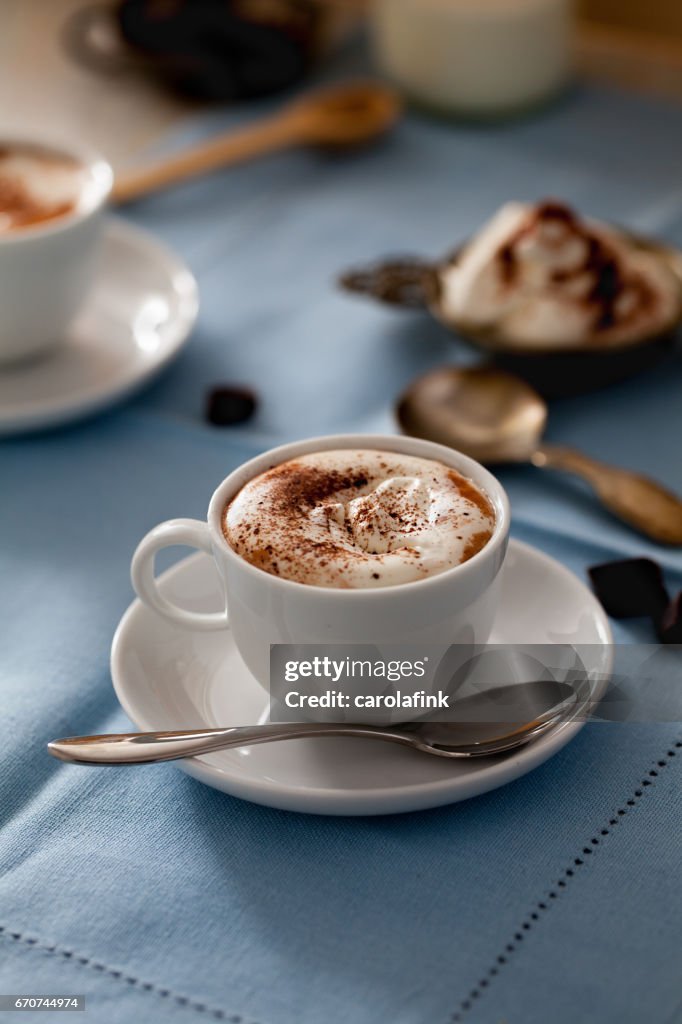 Hot chocolate with cream