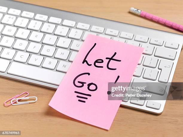 redundant employee let go at work - sticky stock pictures, royalty-free photos & images