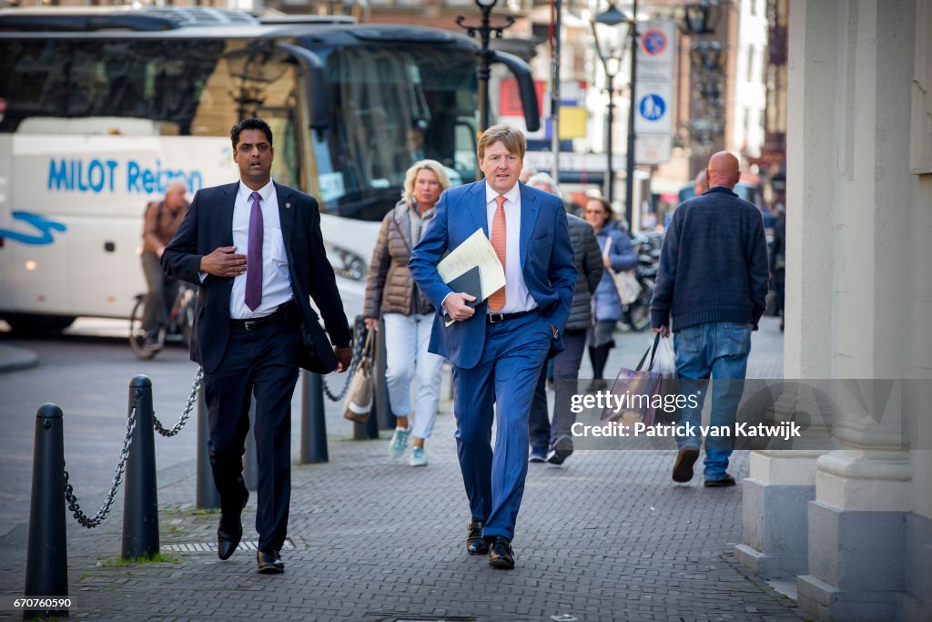 King Willem-Alexander  Of the Netherlands At Palace Noordeinde In The Hague