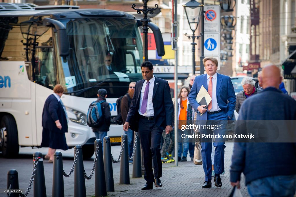 King Willem-Alexander Of the Netherlands At Palace Noordeinde In The Hague