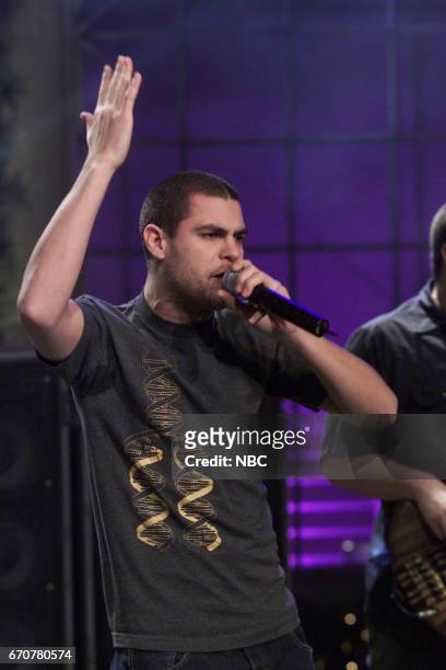 Pictured:Singer Dryden Mitchell performing with band Alien Ant Farm on December 26th 2001 --