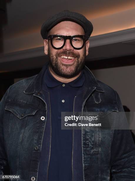 Tom Davis attends a gala screening of "Mindhorn" at the May Fair Hotel on April 20, 2017 in London, England.