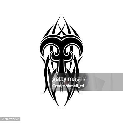 Aries Zodiac Abstract Tribal Tattoo Design High-Res Vector Graphic - Getty Images Aries Zodiac Abstract Tribal Tattoo Design High-Res Vector Graphic - Getty Images