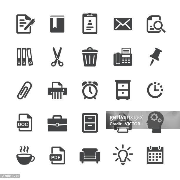 office work icons - smart series - fax machine stock illustrations