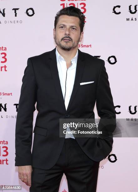 Kike Maillo attends the 'Cuanto.Mas Alla del DInero' premiere at Callao cinema on April 20, 2017 in Madrid, Spain.