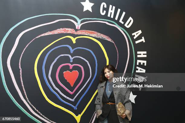 Designer Frederique Lopez attends Fashion For Relief 'Child At Heart' cocktail party on April 20, 2017 in Paris, France. The 'Child At Heart'...