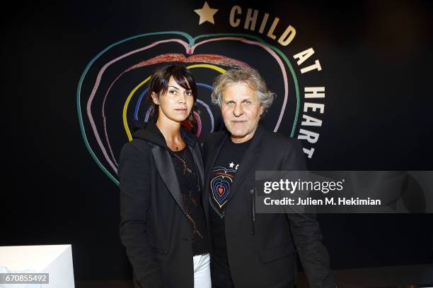 Arianna Alessi and Renzo Rosso attend Fashion For Relief 'Child At Heart' cocktail party on April 20, 2017 in Paris, France. The 'Child At Heart'...