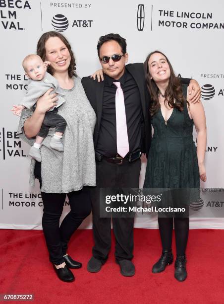 Director Rachel Israel, Actors Brandon Polansky and Samantha Elisofon attends the "Keep The Change" Premiere during 2017 Tribeca Film Festival at...