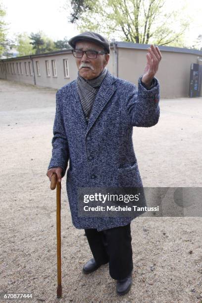 Ninety-one-year-old Italian concentration camp survivor Michele Sacco visits the documentation centre in Berlin's only remaining Nazi forced labour...