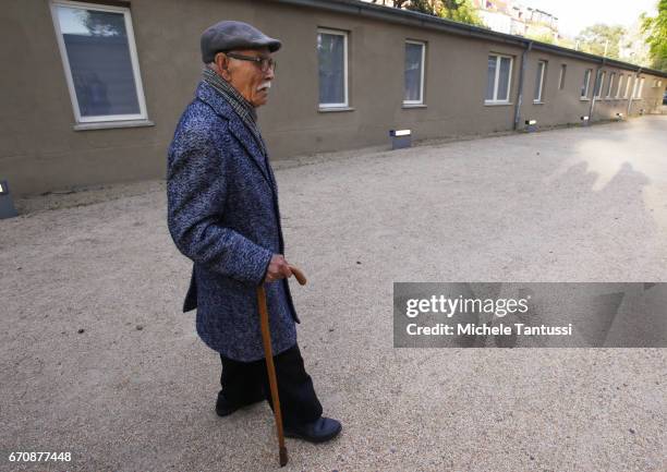 Ninety-one-year-old Italian concentration camp survivor Michele Sacco visits the documentation centre in Berlin's only remaining Nazi forced labour...