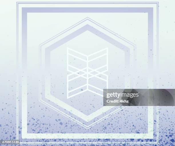 light gray sacred geometry frame textured abstract background - alchemy elements stock illustrations