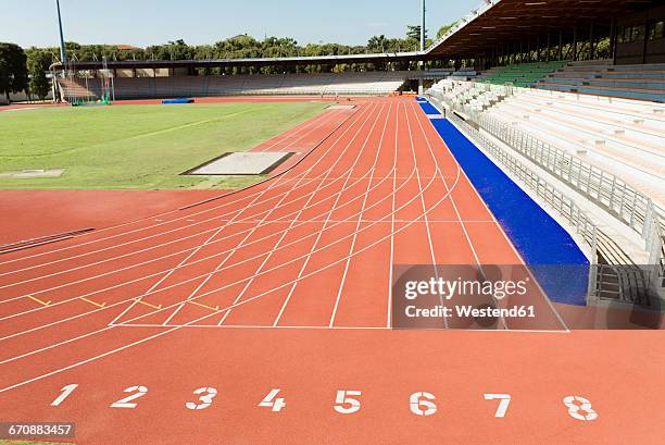 italy, florence, track and field stadium - 陸上競技場　無人 ストックフォトと画像