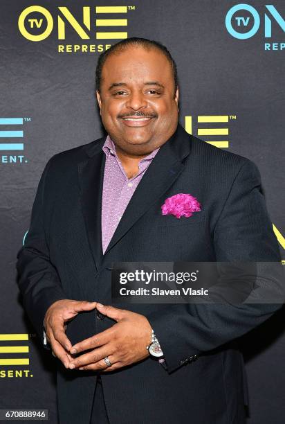 Host of "News One Now" Roland Martin attends TV One Upfront press junket of upcoming 4Q17 and 2018 programming slate at Current at Chelsea Piers on...