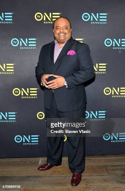 Host of "News One Now" Roland Martin attends TV One Upfront press junket of upcoming 4Q17 and 2018 programming slate at Current at Chelsea Piers on...