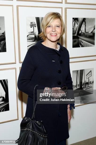 Chantal Ladesou attends 'Auto Photo' Exhibition Preview at Fondation Cartier on April 18, 2017 in Paris, France.