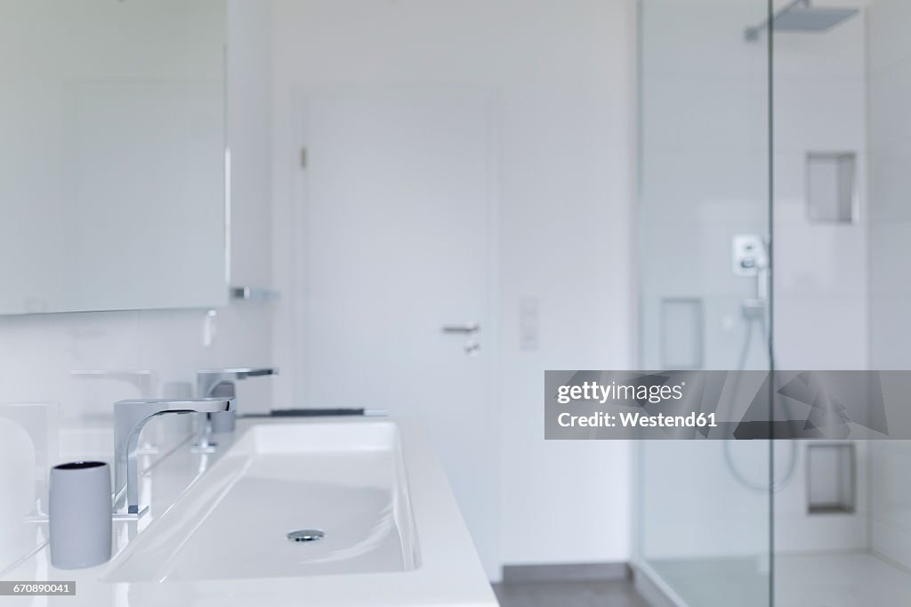 Modern white bathroom