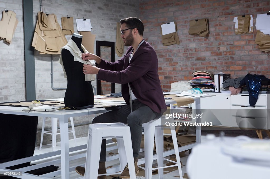 Dressmaker at work