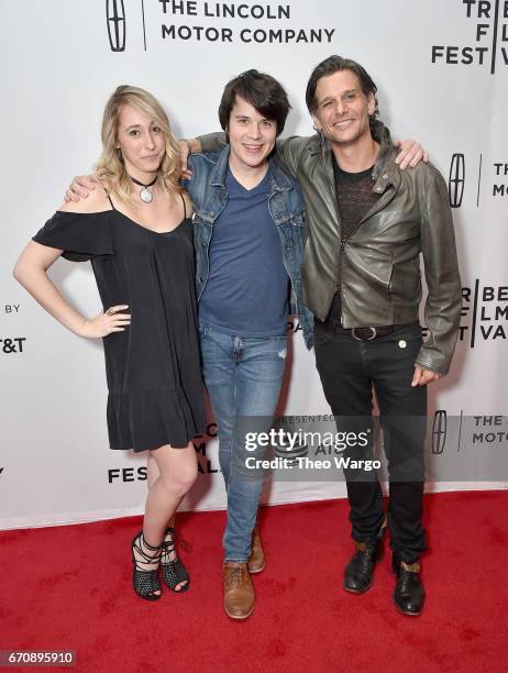 Mickey Keating , Mark Kassen and guest attend the "Psychopaths" Premiere during 2017 Tribeca Film Festival at Cinepolis Chelsea on April 20, 2017 in...