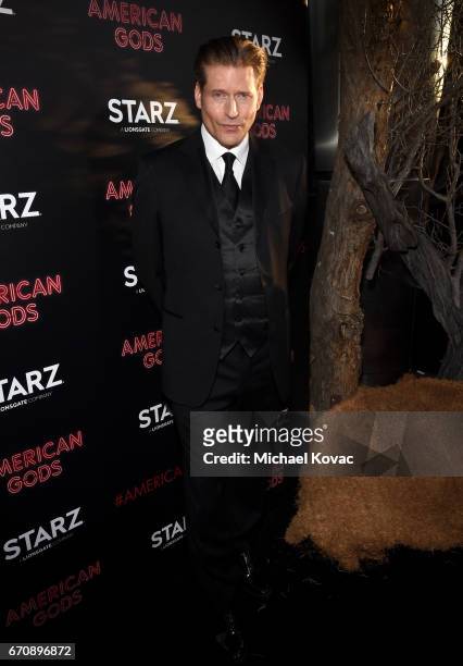 Actor Crispin Glover attends the "American Gods" premiere at ArcLight Hollywood on April 20, 2017 in Los Angeles, California.