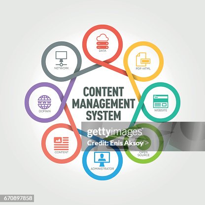 Content Management System Infographic With 8 Steps Parts Options High ...