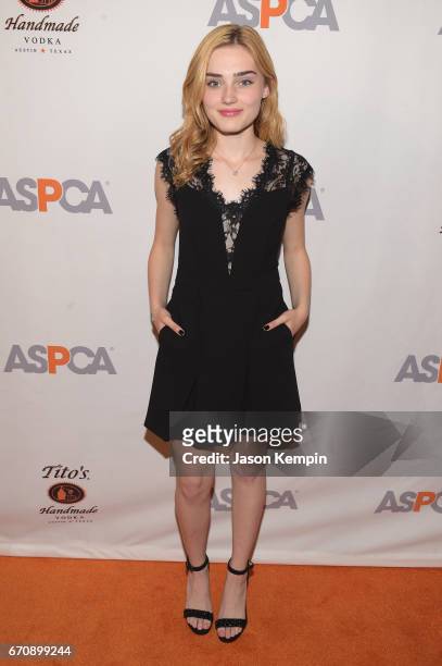 Meg Donnelly attends the ASPCA After Dark cocktail party hosted by Lucy Hale at The Plaza Hotel on April 20, 2017 in New York City.