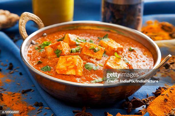 paneer makhani or shahi paneer , indian food - paneer stock-fotos und bilder