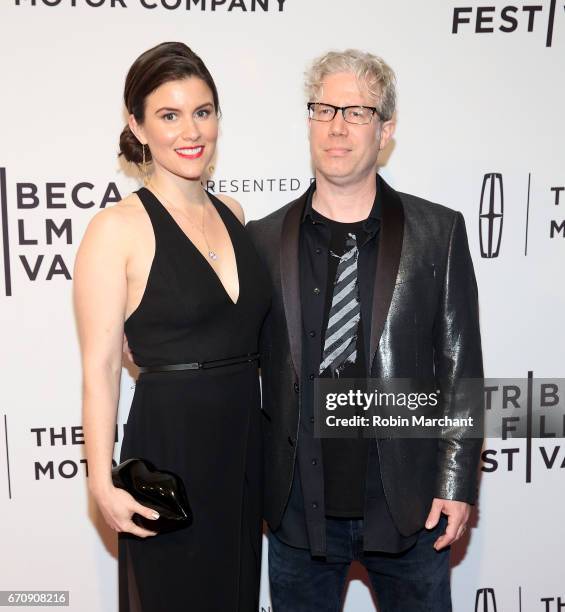 Maggie Contreras and Eddie Schmidt attend "Gilbert" Premiere during 2017 Tribeca Film Festival at SVA Theater on April 20, 2017 in New York City.