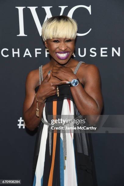 Singer Cynthia Erivo attends the exclusive gala event 'For the Love of Cinema' during the Tribeca Film Festival hosted by luxury watch manufacturer...