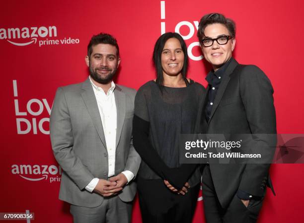 Head of Comedy & Drama Amazon Studios Joe Lewis, executive producers Andrea Sperling and Sarah Gubbins attend the red carpet premiere of Amazon's...