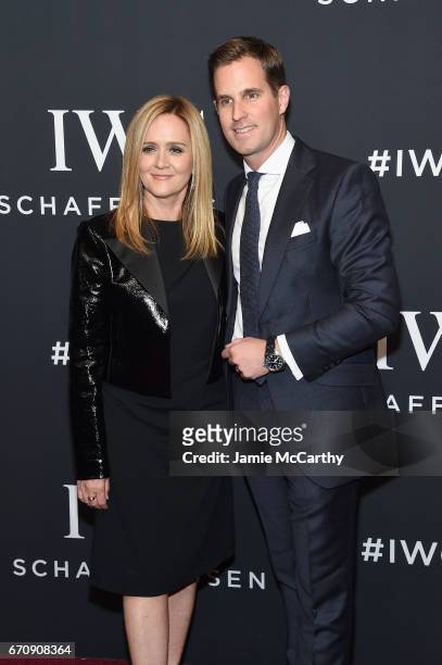 Comedian Samantha Bee and CEO of IWC Schaffhausen Christoph Grainger-Herr attend the exclusive gala event 'For the Love of Cinema' during the Tribeca...