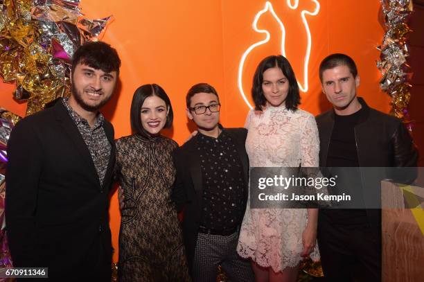 Brad Walsh, Lucy Hale, Christian Siriano, Leigh Lezark, and Geordon Nicol attend the ASPCA After Dark cocktail party hosted by Lucy Hale at The Plaza...