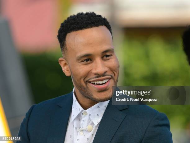 Devon Franklin visits "Extra" at Universal Studios Hollywood on April 20, 2017 in Universal City, California.